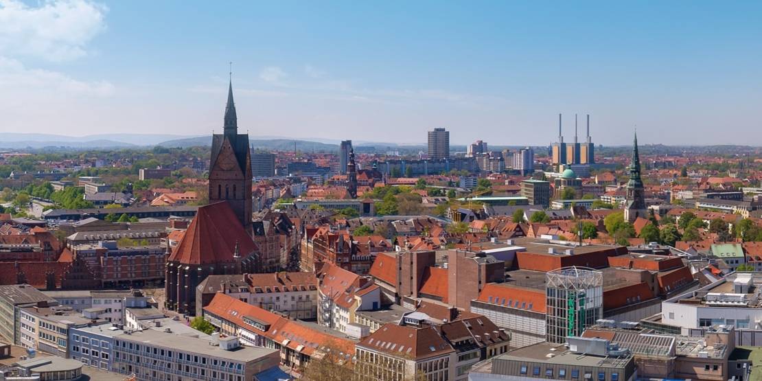Blick über eine Stadt